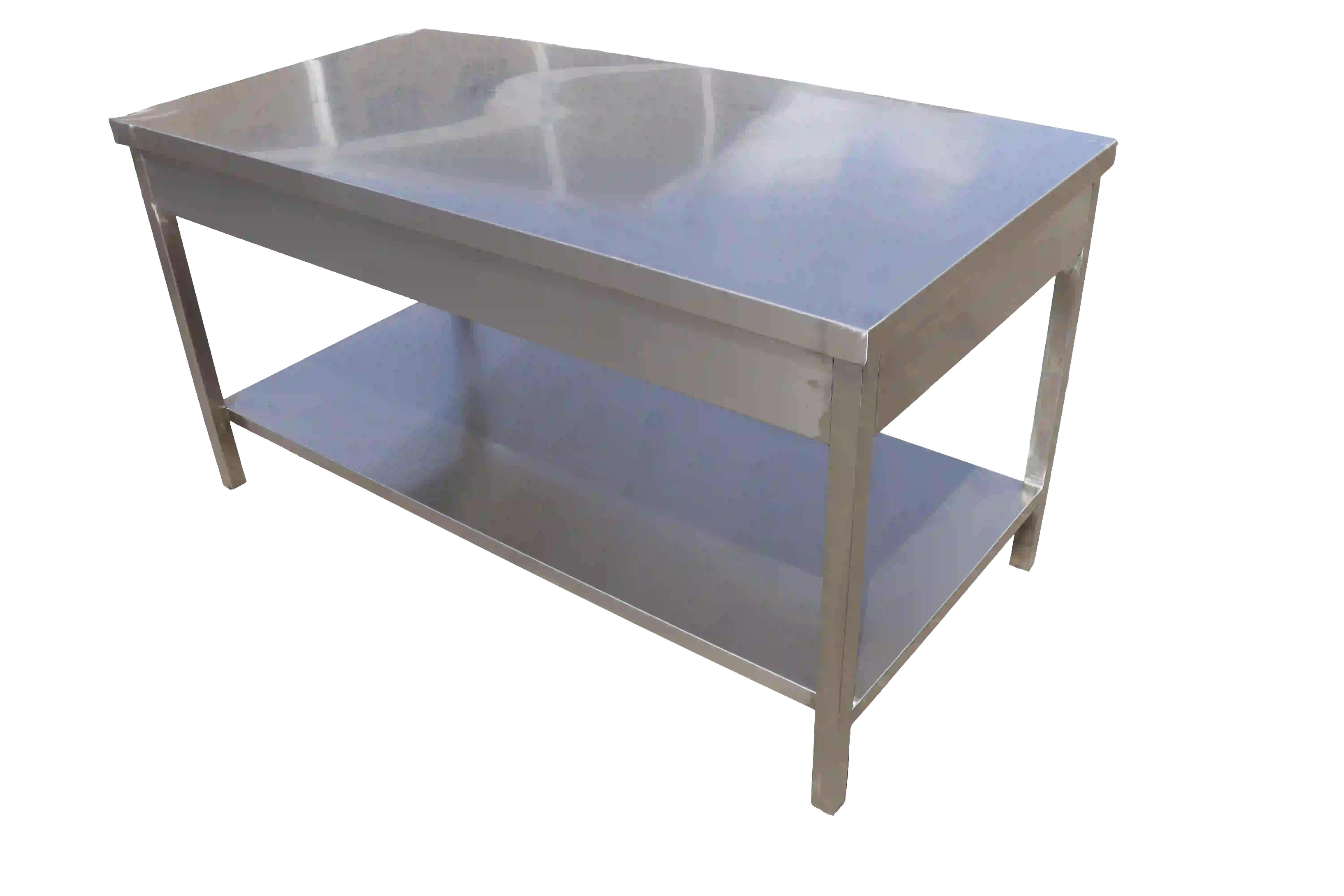 Stainless Steel Table With an Undershelf